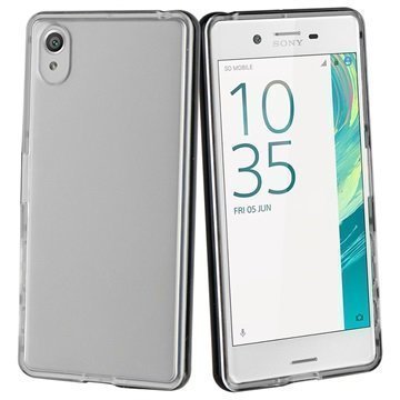 Sony Xperia X Roxfit Pro-2 Gel Shell Kuori Kirkas / Musta