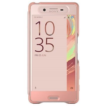 Sony Xperia X Tyylikäs Touch-Kansi SCR50 Ruusukulta