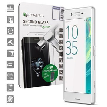 Sony Xperia XA 4smarts Curved Glass Näytönsuoja Valkoinen