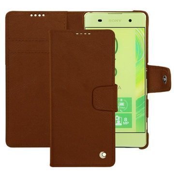 Sony Xperia XA Noreve Tradition B Wallet Case Ruskea