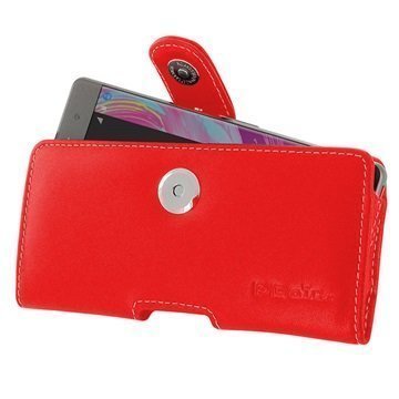 Sony Xperia XA PDair Vaakasuuntainen Nahkakotelo Punainen