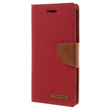 Sony Xperia XA Xperia XA Dual Mercury Goospery Canvas Diary Case Punainen