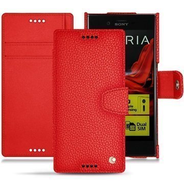 Sony Xperia XZ Noreve Tradition B nahkainen lompakkokotelo Tomaatinpunainen
