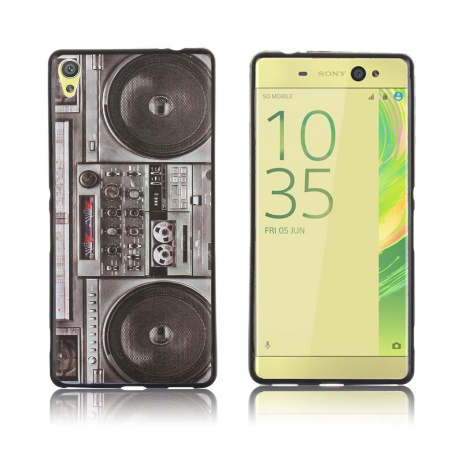 Sony Xperia Xa Ultra Kohokuvioitu Joustava Kuori Klassinen Kasettinauhuri