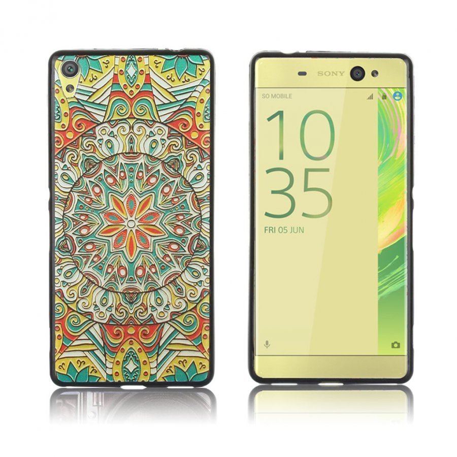 Sony Xperia Xa Ultra Kohokuvioitu Joustava Kuori Mandala Kuvio