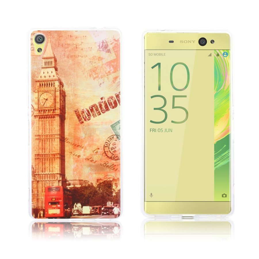 Sony Xperia Xa Ultra Kohokuvioitu Joustava Kuori Retro Lontoon Big Ben