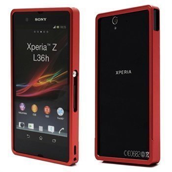 Sony Xperia Z Alumiini Puskuri Punainen