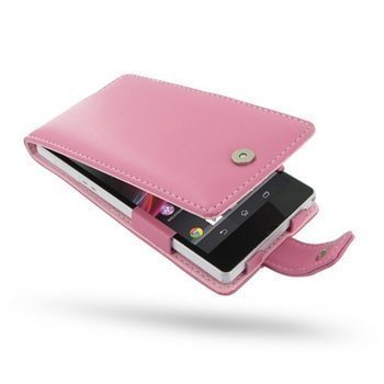 Sony Xperia Z PDair Leather Case 3JSYXZF41 Vaaleanpunainen