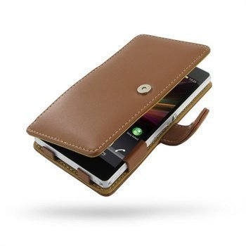 Sony Xperia Z PDair Leather Case 3TSYXZB41 Ruskea