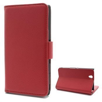 Sony Xperia Z Wallet Nahkakotelo Punainen