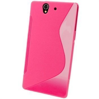 Sony Xperia Z iGadgitz Kaksivärinen TPU-Suojakotelo Pinkki