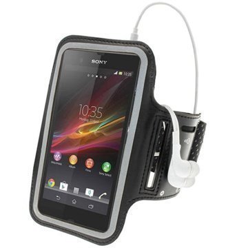 Sony Xperia Z iGadgitz Luistamaton Neopreeni Käsivarsikotelo Musta