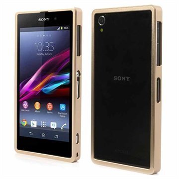 Sony Xperia Z1 Alumiininen Suojakehys Kulta