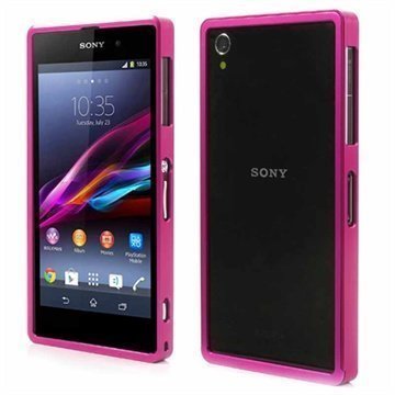 Sony Xperia Z1 Alumiininen Suojakehys Kuuma Pinkki