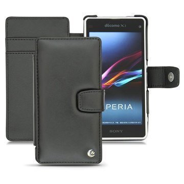 Sony Xperia Z1 Compact Noreve Tradition B Wallet Nahkakotelo Musta