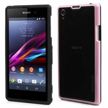 Sony Xperia Z1 Hybrid Puskurikehys Pinkki / Musta