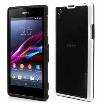 Sony Xperia Z1 Hybrid Puskurikehys Valkoinen / Musta