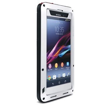 Sony Xperia Z1 Love Mei Powerful Hybrid Suojakuori Valkoinen