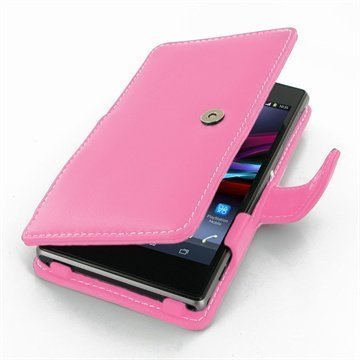Sony Xperia Z1 PDair Nahkakotelo Vaaleanpunainen