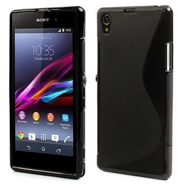 Sony Xperia Z1 S-Curve TPU-Kotelo Musta