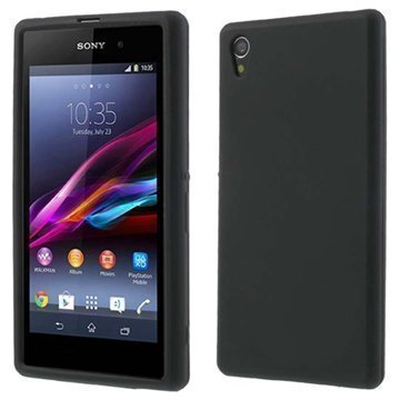 Sony Xperia Z1 Silikonikotelo Musta