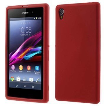Sony Xperia Z1 Silikonikotelo Punainen
