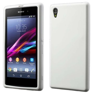 Sony Xperia Z1 Silikonikotelo Valkoinen