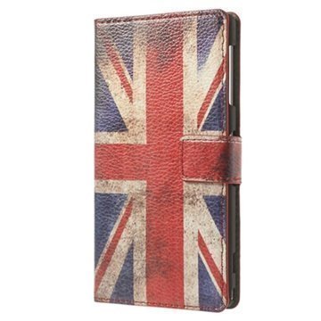 Sony Xperia Z1 Wallet Nahkakotelo Union Jack