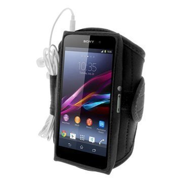 Sony Xperia Z1 iGadgitz Neopreeni Käsivarsikotelo Musta