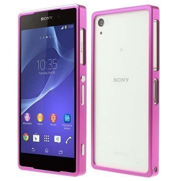 Sony Xperia Z2 Alumiininen Suojakehys Kuuma Pinkki