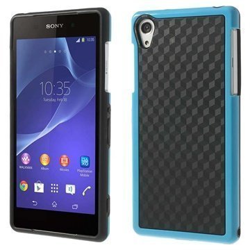 Sony Xperia Z2 Cube Design Hybrid Kotelo Musta / Sininen