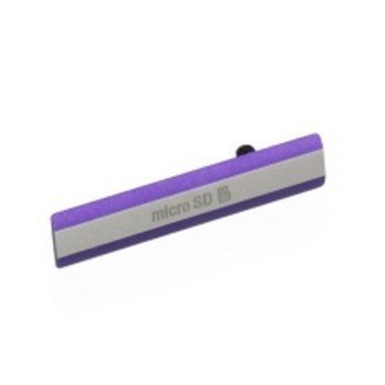 Sony Xperia Z2 MicroSD-Korttipaikan Suojus Violetti