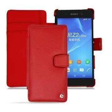 Sony Xperia Z2 Noreve Tradition B Wallet Nahkakotelo Tomaatti