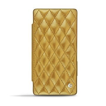 Sony Xperia Z2 Noreve Tradition D Flip Leather Case Gold Couture