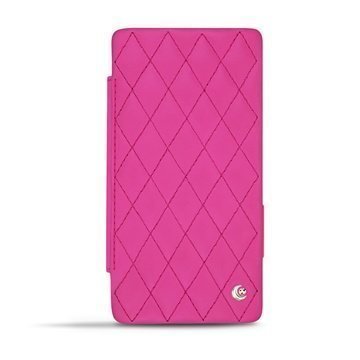 Sony Xperia Z2 Noreve Tradition D Flip Leather Case Pink Fluo Couture