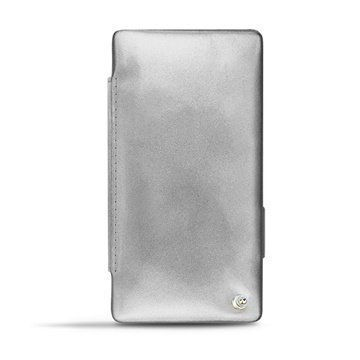 Sony Xperia Z2 Noreve Tradition D Flip Leather Case Platinium