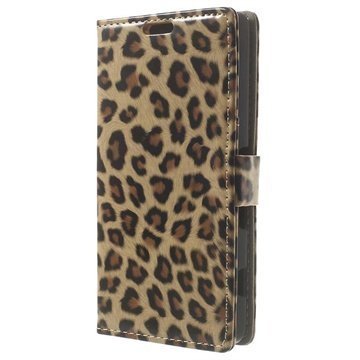 Sony Xperia Z2a Wallet Nahkakotelo Leopard