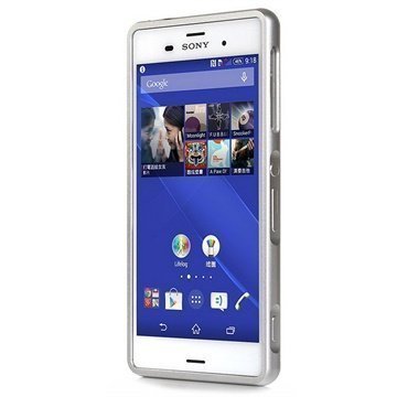 Sony Xperia Z3 Alumiininen Suojareunus Hopea