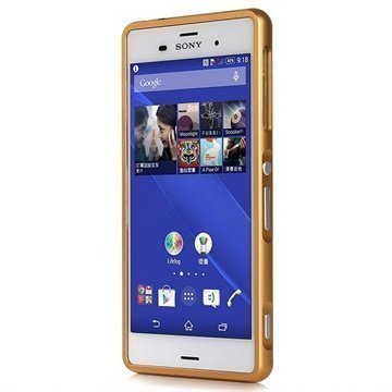 Sony Xperia Z3 Alumiininen Suojareunus Kulta