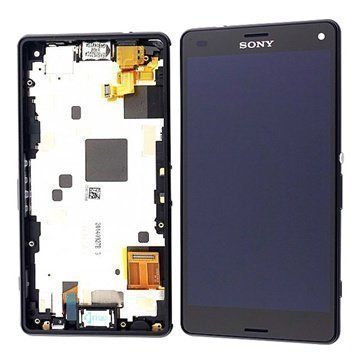 Sony Xperia Z3 Compact Etukuori & LCD Näyttö Musta