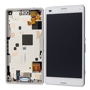 Sony Xperia Z3 Compact Etukuori & LCD Näyttö Valkoinen