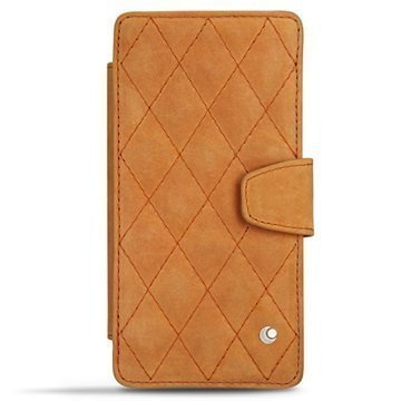 Sony Xperia Z3 Compact Noreve Tradition B Nahkainen Lompakkokotelo Exception Couture Mandarine Vintage