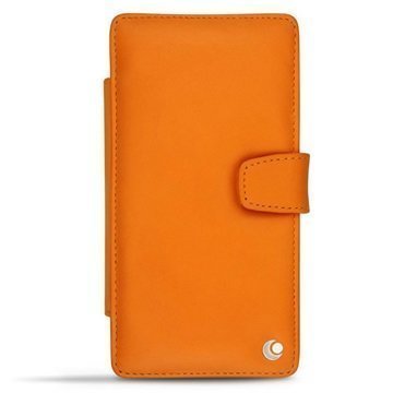 Sony Xperia Z3 Compact Noreve Tradition B Nahkainen Lompakkokotelo Pulsion Oranje Fluo