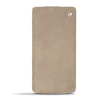 Sony Xperia Z3 Compact Noreve Tradition Flip Nahkakotelo Exception Taupe Vintage