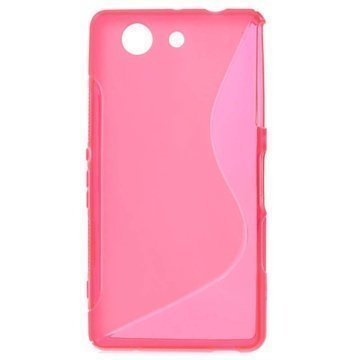 Sony Xperia Z3 Compact S-Curve TPU-Kotelo Kuuma Pinkki