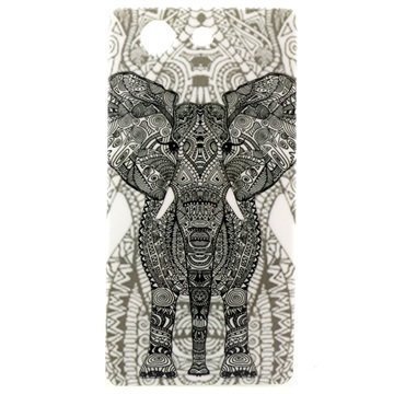 Sony Xperia Z3 Compact TPU Suojakuori Tribal Norsu