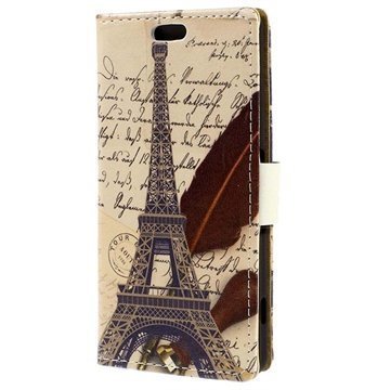 Sony Xperia Z3 Compact Wallet Nahkakotelo Paris