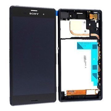 Sony Xperia Z3 Dual Etukuori & LCD Näyttö Musta
