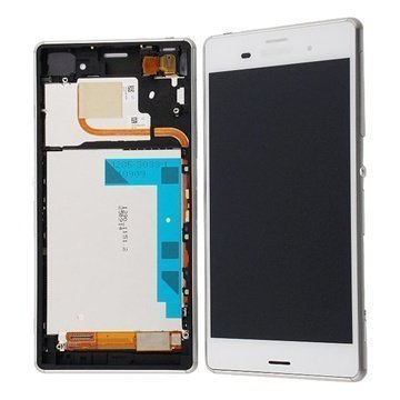 Sony Xperia Z3 Dual Etukuori & LCD Näyttö Valkoinen