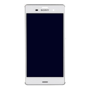 Sony Xperia Z3 Etukuori & LCD Näyttö Valkoinen
